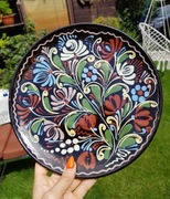 Ceramiczny talerz  sygnowany+ gratis dzbanek 