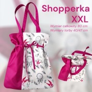 Torba shopperka XXL fuksja łapacze snów