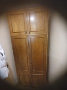 Szafa drewniana ubraniowa dwuczęsciowa retro PRL, vintage z nadstawką