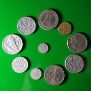 Monety PRL, zestaw 10 monet od 1949 do 1981 roku