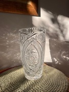Wazon kryształowy duży, wys. 25 cm, kryształ szkło vintage PRL
