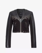 PINKO KURTKA SKÓRA NATURALNA   ROZ XS/S 