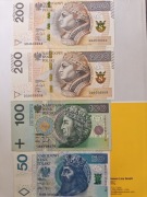 Banknoty radary 200zl 100zł 50 zł 