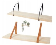 Półka Półeczka Wisząca Ścienna Regał Drewno na Zdjęcia Dekoracje Ramka 75cm