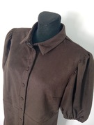 Sukienka zamszowe Vila brąz czekolada 