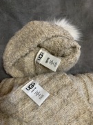 Oryginalny komplet czapka z szalikiem marki UGG