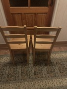 Krzesła drewniane salon kuchnia 2 szt Ikea Jokmokk