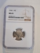 1 dime USA  Mercury 1944 Srebro NGC MS65
