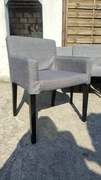 8 x krzesło IKEA Nils szary zdejmowane pokrowce