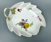 Miśnia patera w kształcie liścia ok. po 1760 r. 