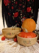 Miska miski torgau DDR + dwie miseczki boho