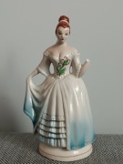 Figurka damy w sukni balowej Z. Buksowicz Steatyt Katowice PRL 