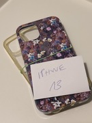 Zestaw Etui plecki x2 iPhone 13 przezroczysty+kwiaty