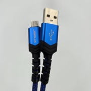 Kabel USB-A do micro USB 20 cm JSAUX w oplocie, niebieski