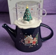 Dzbanek świąteczny ceramiczny 500 ml ze szklanką 250 ml