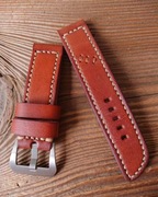 Pasek do zegarka skóra vintage handmade 22 mm
