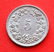 5 Rappen     1971  r  -     Szwajcaria  stan!!