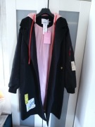 Płaszcz NAOKO Pink Punk z odpinanym kapturem M L czarny klasyczny