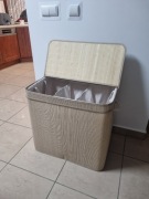 Kosz na pranie 3 komory bambusowy duży 170L beżowy SONGMICS