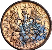 2 grosze 1938, stan 1-