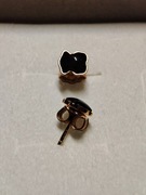 Pozłacane kolczyki Tous z onyksami