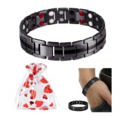 BRASNOLETA DLA MĘŻCZYZNY ZDROWOTNA MAGNETYCZNA CZARNA BRANSOLETA NA PREZENT