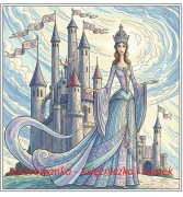 kolorowanka dla dzieci - Księżniczka i zamek