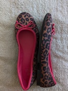Buty baleriny w panterkę cętki Next Forever Comfort 38 wife fit jak nowe
