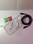 Etui iPhone 15 + kabel USB typ-c i szkło 