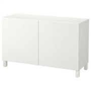 IKEA BESTA Kombinacja z drzwiami, biały/TIMMERVIKEN biały 120x42x74cm