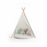 Namiot Tipi dla Dziecka z Matą i Poduszkami - Namiot Indyjski Wigwam Biały