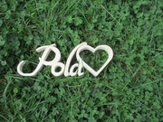 imię litery 3d inicjały  drewno napisy prezent