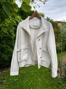 Kurtka jacket beżowa beige nude taupe lniana len linen Mustang L/40