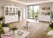 Śliczny Kredens 181` Prowansalski Biały Dąb BEKAS Producent Mebli StyLOVE 