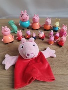 Świnka Peppa zestaw figurki pacynka