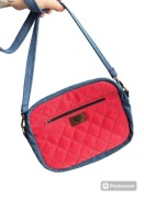 jeansowa jeans torebka na ramię pasku zasuwana sportowa pikowana hit