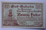 Notgeld - Gutschein, Austria, Weyer Markt, 20 Heller, 1920