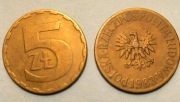 Polska moneta 5zł 1983 rok. 4 sztuki.