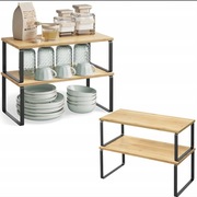 SONGMICS Stojak Na Przyprawy Kuchenne Zestaw 2 Sztuk Organizer Do Kuchni