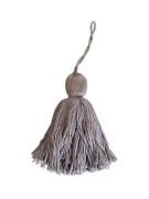 Chwosty pompony bawełna szary 10-11cm