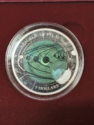 2 dolary URANUS Niob Układ Słoneczny Srebrna moneta 2 dolary Palau 2018 
