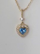 Pozłacany łańcuszek z sercem golden necklace