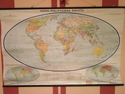 Mapa polityczna świata z 1975 r skala 1:22000000