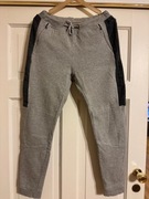 Spodnie męskie sportowe 32/32 joggery szare bawełna z kieszeniami