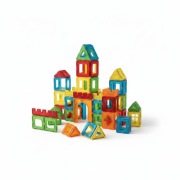 Klocki Magnetyczne Zamek 60 Elementów - Zestaw Konstrukcyjny dla Dzieci