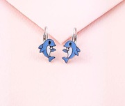 Srebrne kolczyki delfinek 