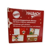 Halbach 100 Samoprzylepnych Naklejek świątecznych 8 motywów Nowy