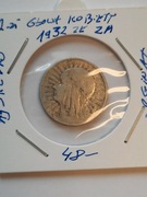 194#N SREBRNA MONETA 2 ZŁOTYCH GŁOWA KOBIETY 1932 ZE ZM ORGINAŁ 