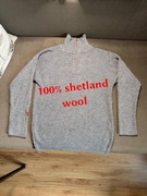 Sweter unisex 100% szetland No Name, jak Ulvang, rozmiar L-idealny stan.