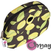 Czarny organizer do Obag MOON LIGHT żółte cytryny 2 kieszenie wkład OMAY